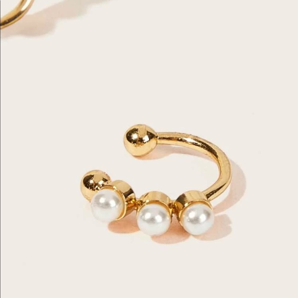 Faux Pearl Ear Cuff Set - Picture 2 of 3